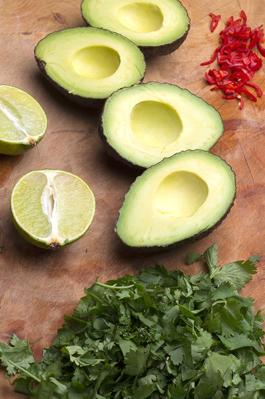 Spicy avocado sweeet potato ingredients