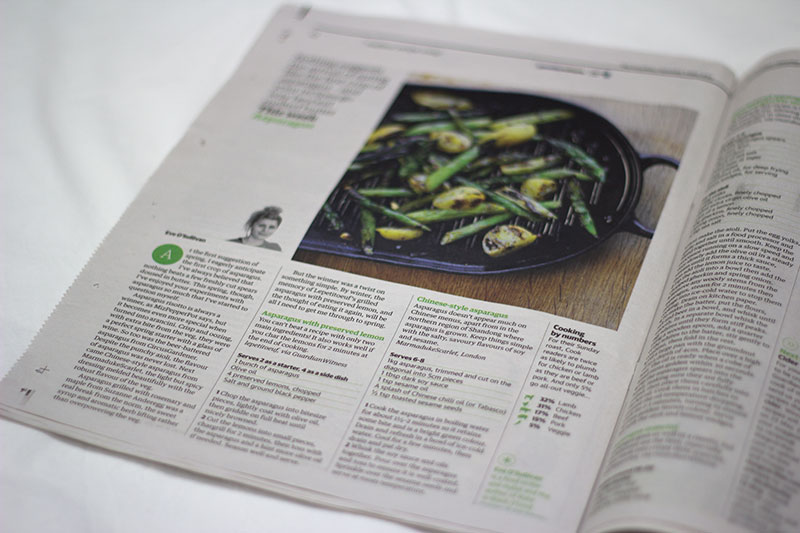 Guardian Cook readers' recipe swap asparagus