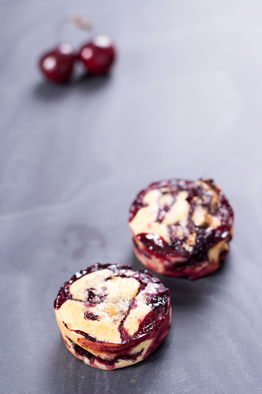 Mini cherry clafoutis with no added sugar