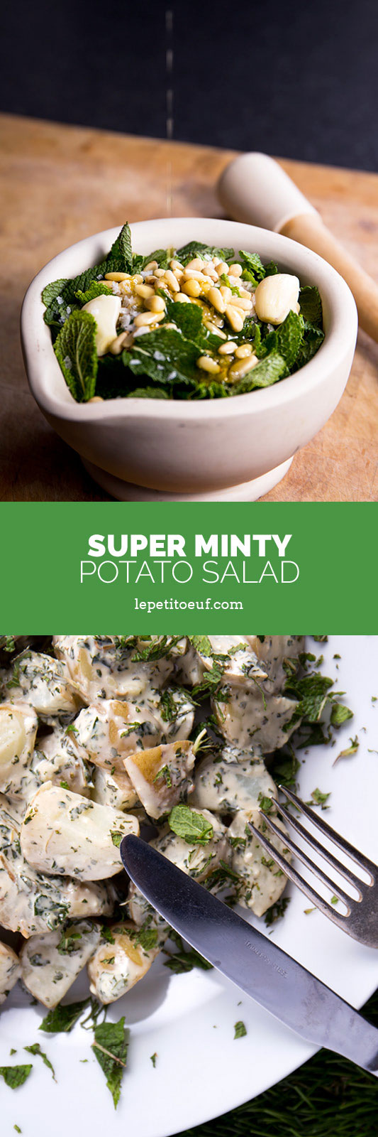Super minty potato salad