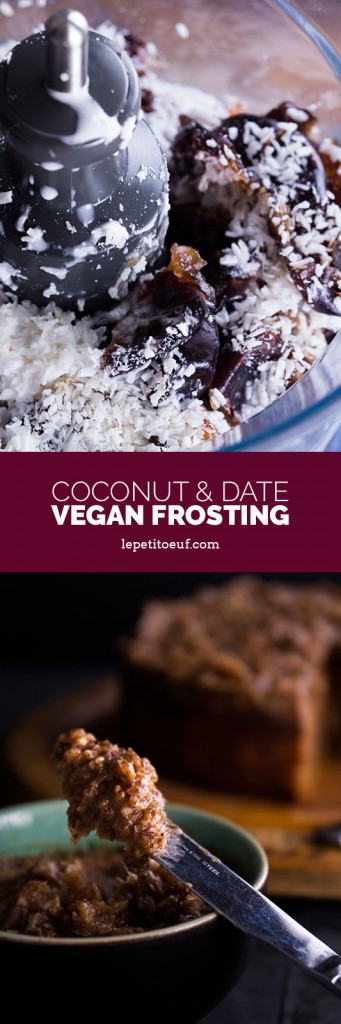 coconut date vegan frosting