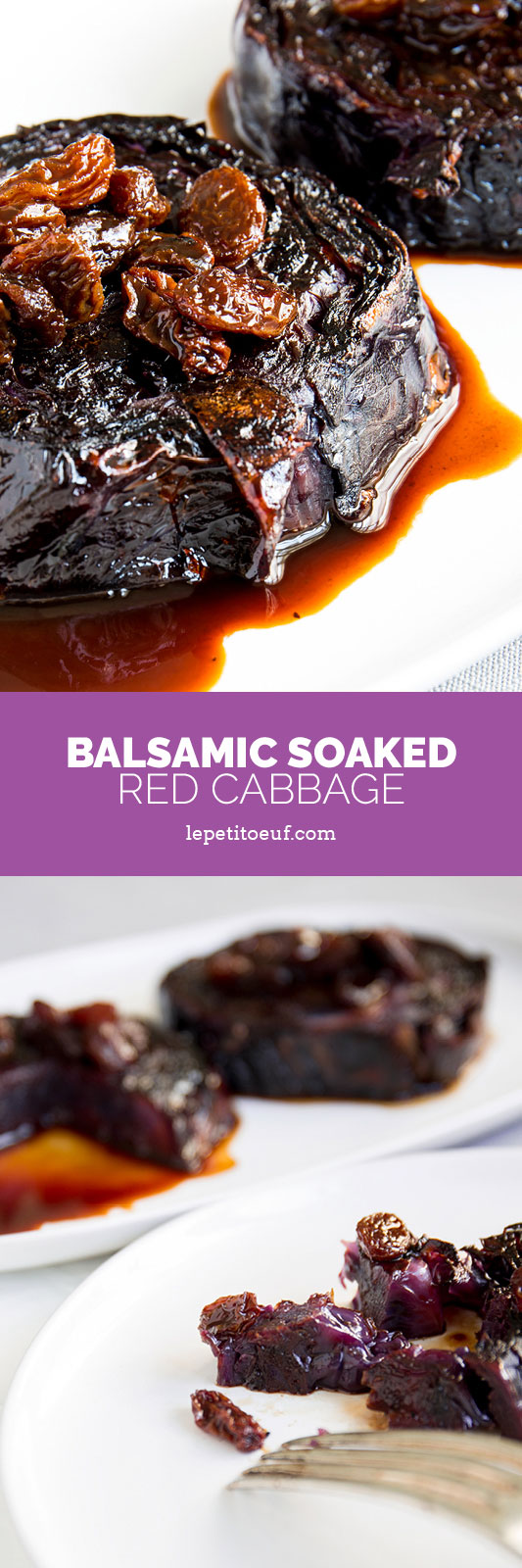 Balsamic soaked red cabbage