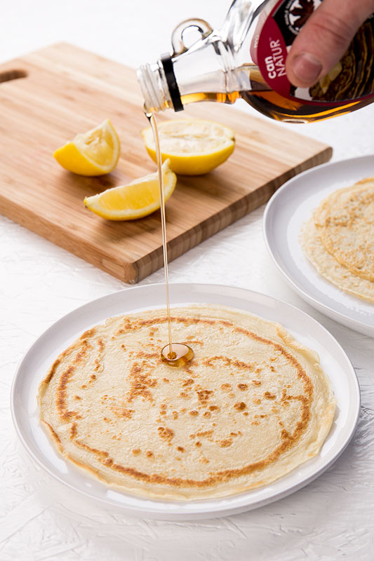 If you're looking for a wheat alternative pancake recipe, try these 'shrove Tuesday special’ white spelt pancakes (or crepes) which are simple and dairy free, using oat milk or any other dairy free milk and are perfect slathered with maple syrup or lemon juice and sugar.