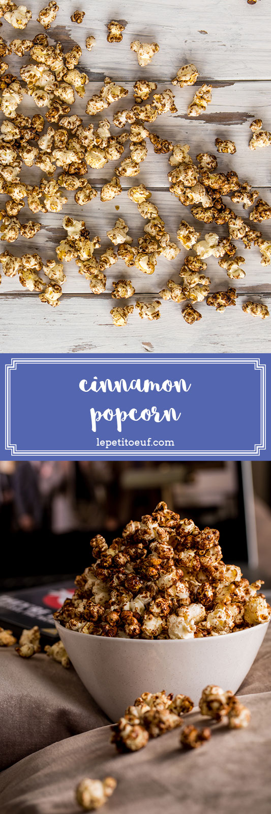 Sweet cinnamon popcorn made on the stove in a saucepan is great fun as you watch all the kernels fly all over the place! Made with low sugar content and ready in minutes, you'll wonder why you ever bought pre-made popcorn!