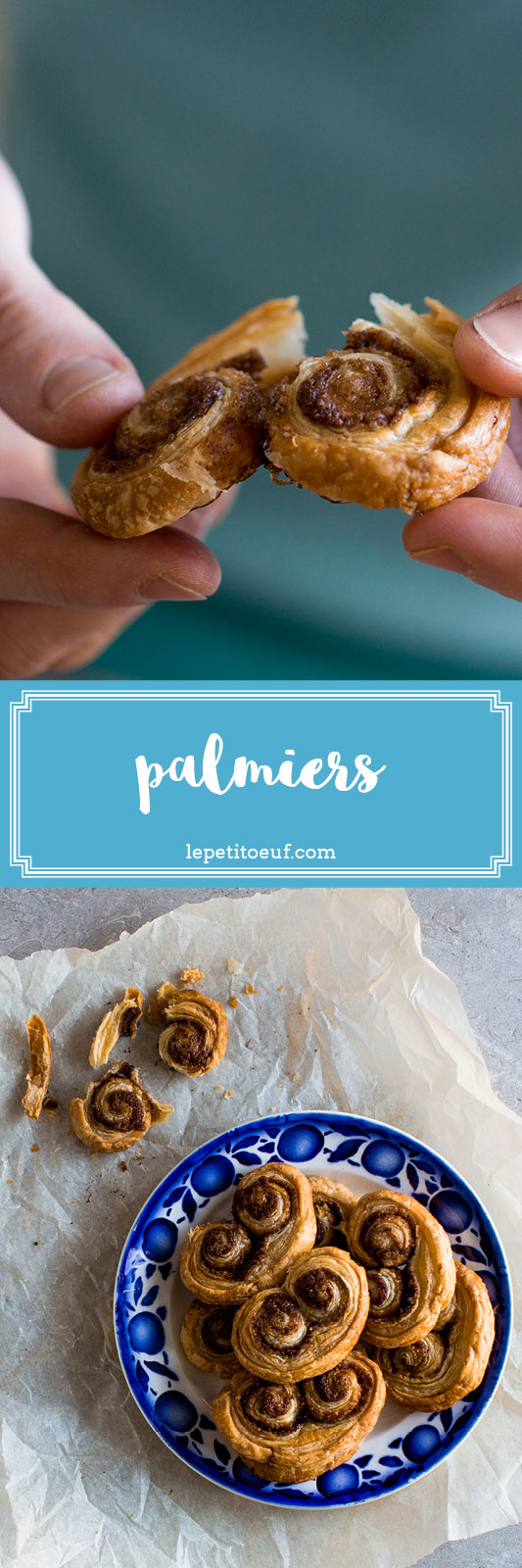 Home cooked palmiers take a few minutes to prepare, are quick to cook and can be flavoured however you want, be it sweet or savoury, meat or meatfree, cheese or chocolate. Great for kids to play around with and awesome to impress your guests when you whip your home made pastries out of the oven!