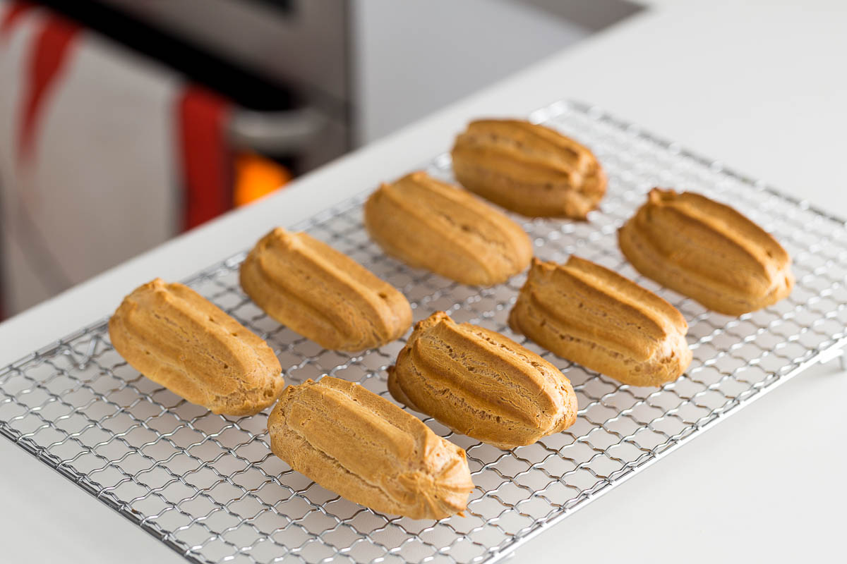 Spelt eclairs are a beautiful baked treat made with my spelt choux paste and stuffed with my dairy free pastry cream. Don't be afraid, these hollow buns are a patisserie favourite which can extend your knowledge of baking without stressing you out!